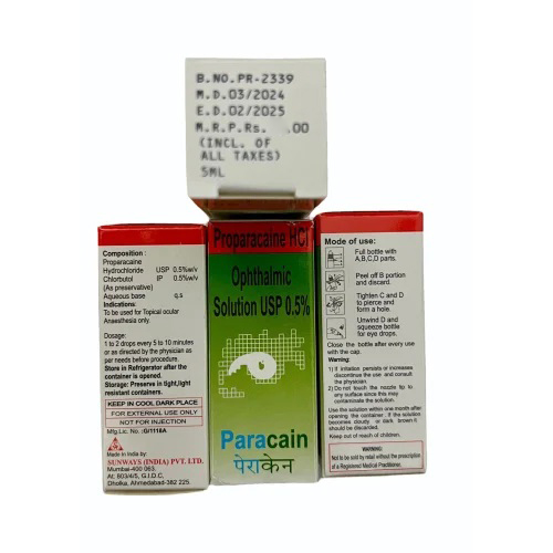 0.5% Paracain Ophthalmic Solution - Age Group: Suitable For All Ages