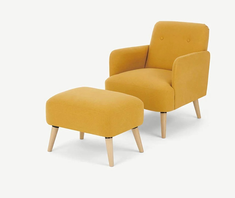 Gharnish Yello Lounge Chair With Foot Rest - Application: Restaurant