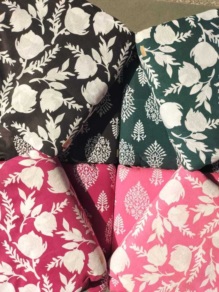 Jaipuri Top And Bottom Fabric - Color: Multicolor