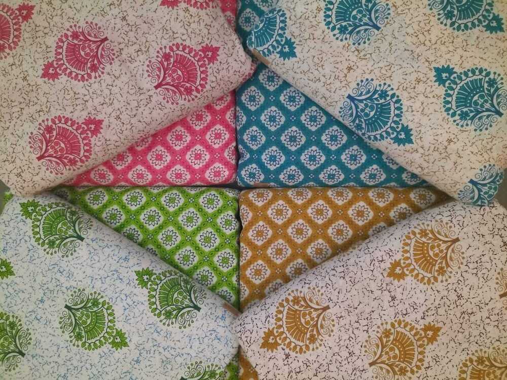 Jaipuri Top And Bottom Fabric - Color: Multicolor