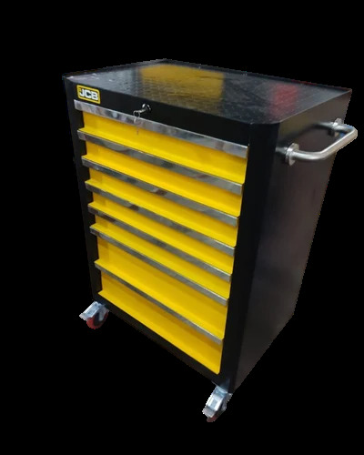 Jcb Tool Trolley 7Drawer - Color: Black & Yellow