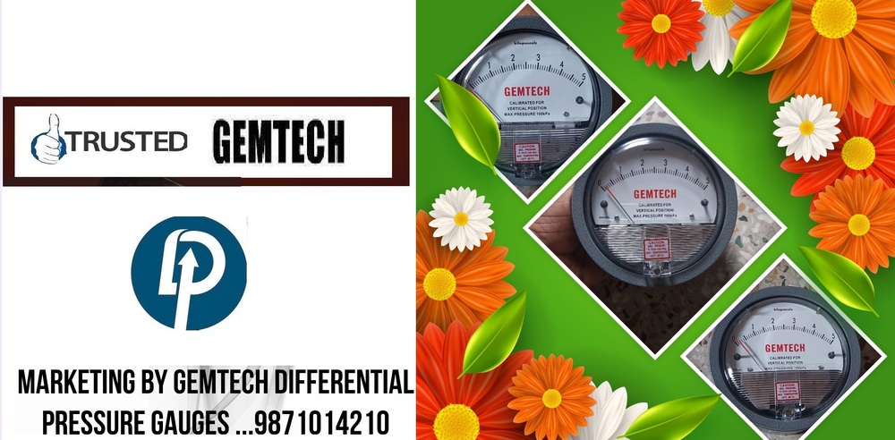 GEMTECH Differential Pressure Gauge Authorized Wholesale Dealer from D.P.ENGINEERS DELHI NCR INDIA