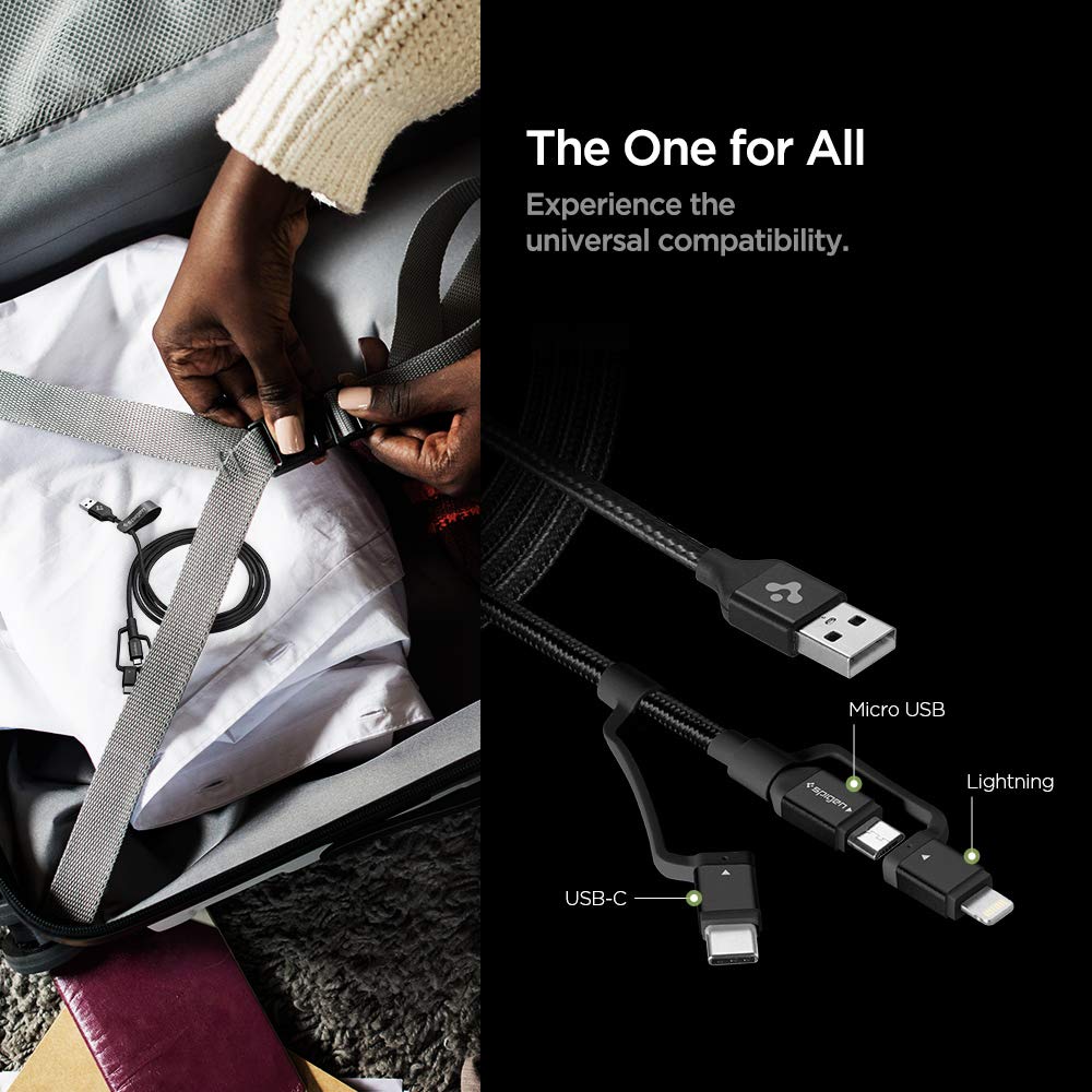 Spigen for Apple MFi Certified, 3 in 1 UniversalCable