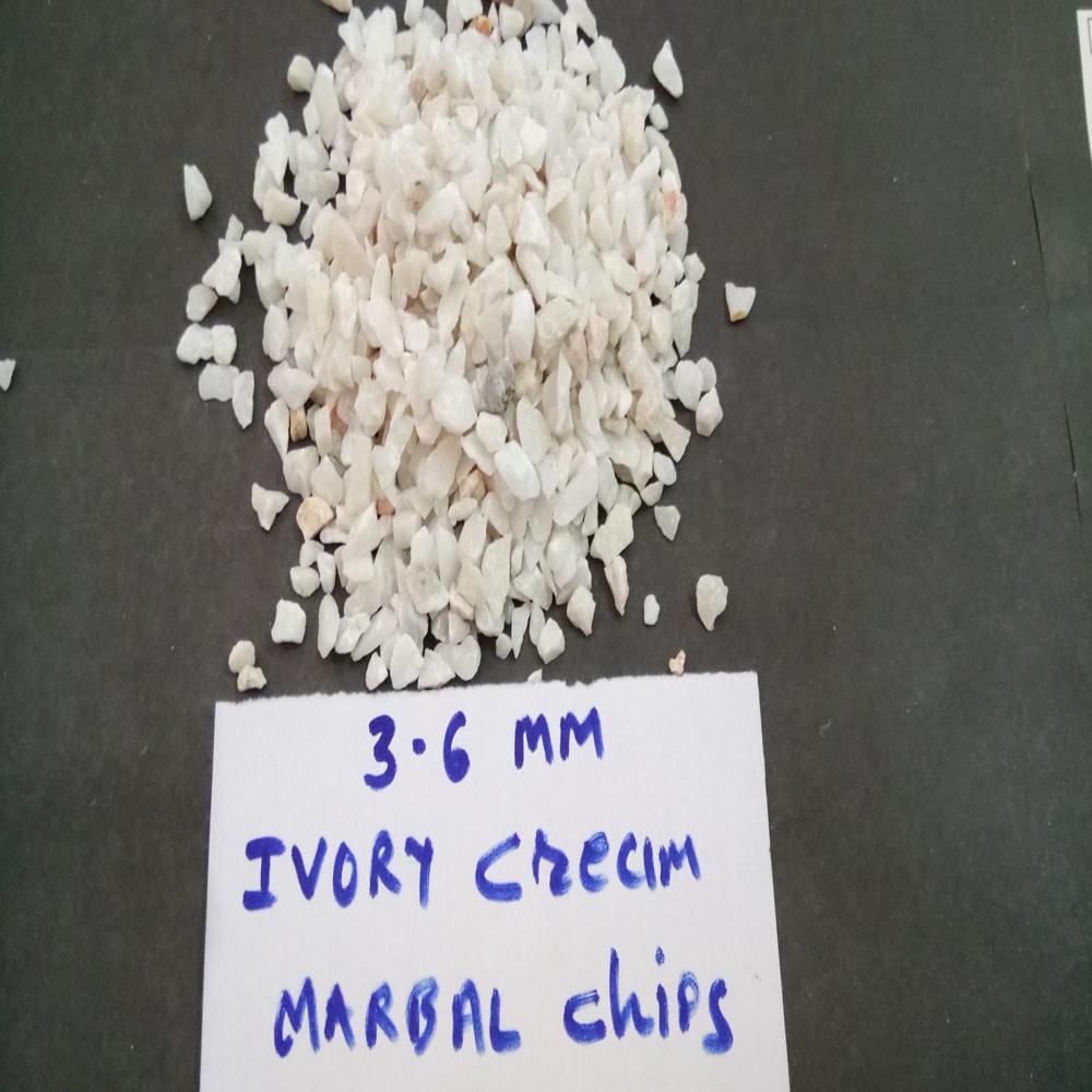 Ivory Natural Marble Crushed STone Chips for Terrazzo and Epoxy Flooring