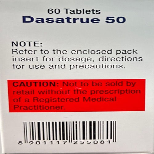 Dasatrue 50 Mg Tablet - Recommended For: Doctor