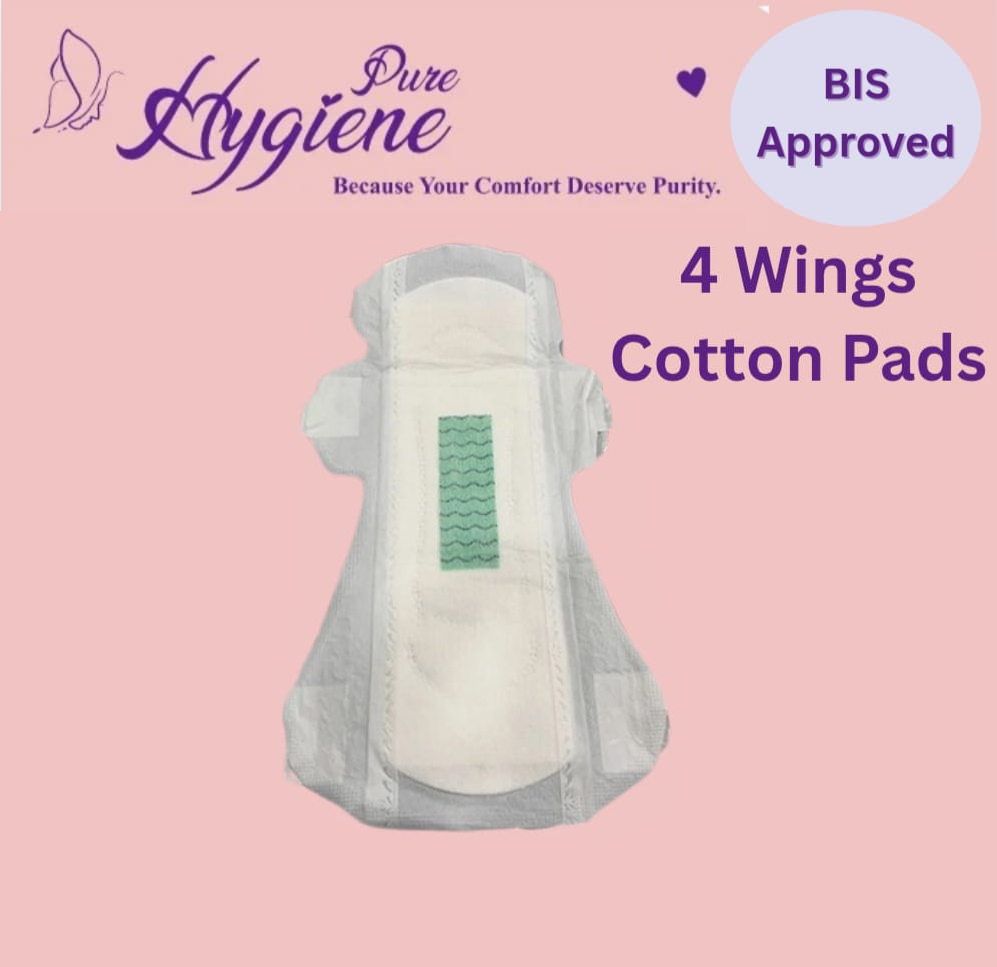 4 Wings Cotton Pads - Color: White