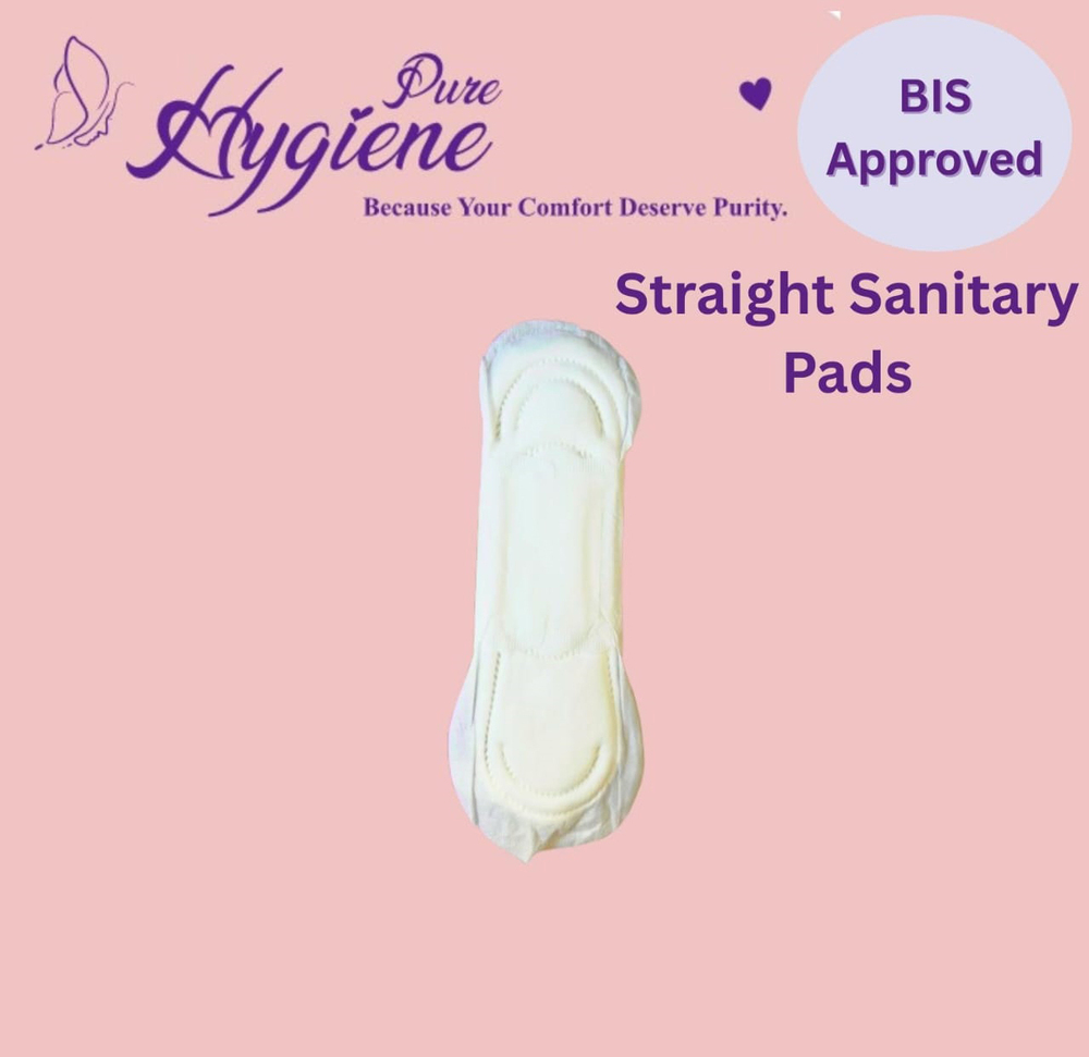 Straight Sanitary Pads - Color: White