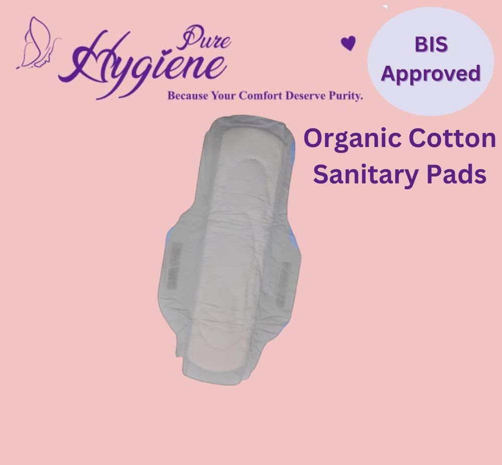 Organic Cotton Sanitary Pads - Color: White