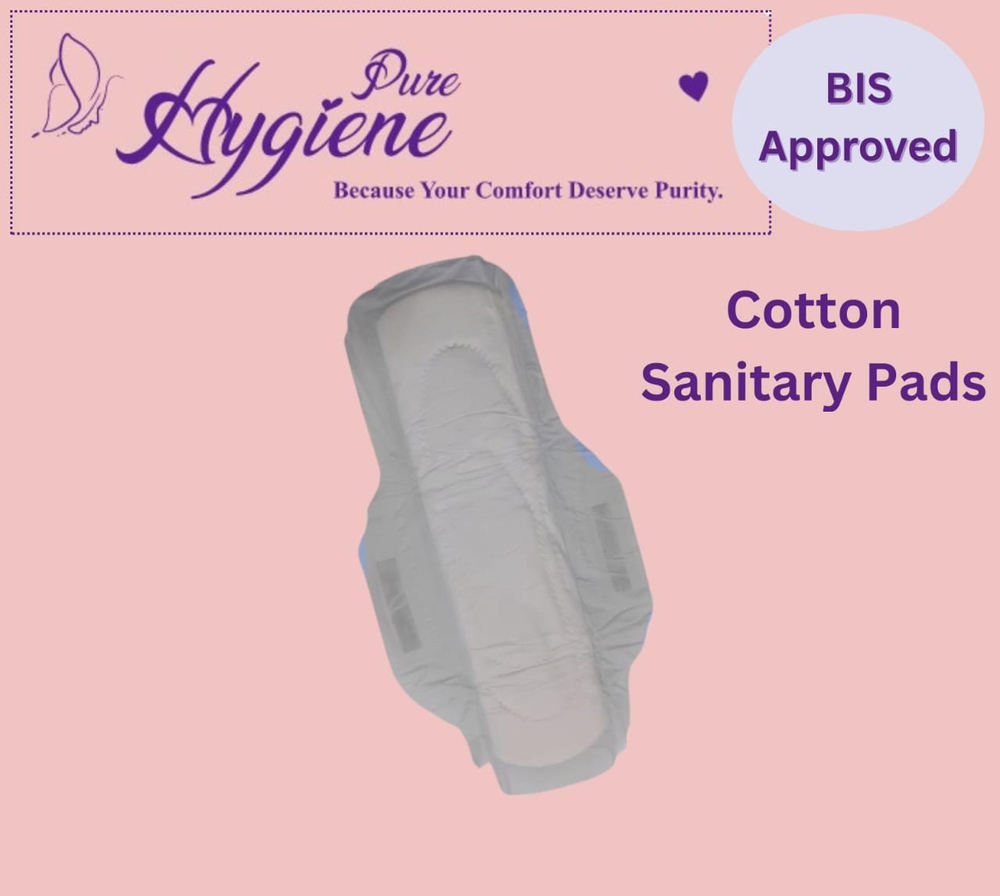 Cotton Sanitary Pads - Color: White