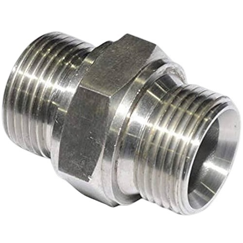 Hydraulic Nipple Fitting - Color: Silver