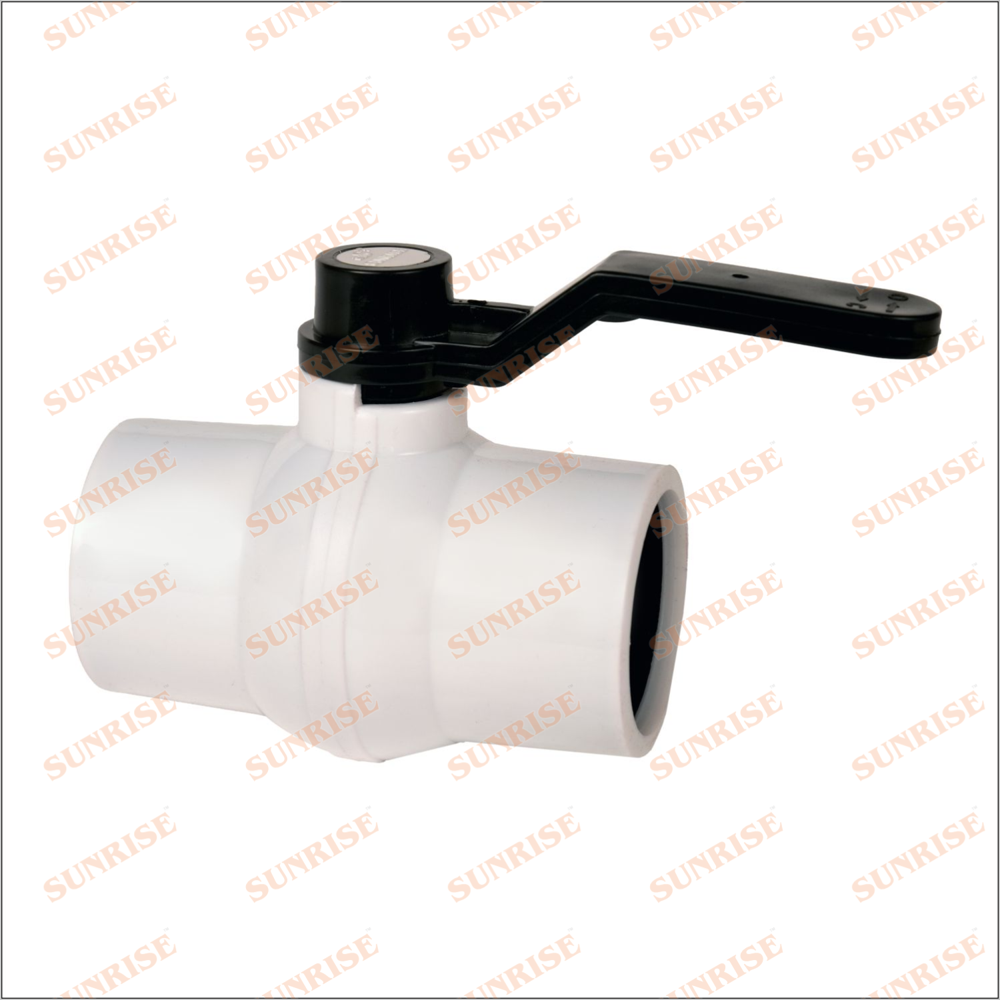 PP White Ball Valve Long Handle