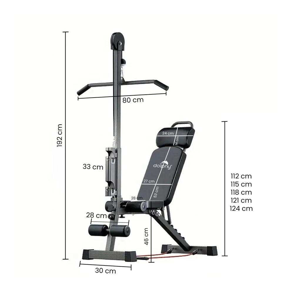 Dolphy 12-in-1 Multi-functional Home Gym Workout Bench - Application: Gain Strength