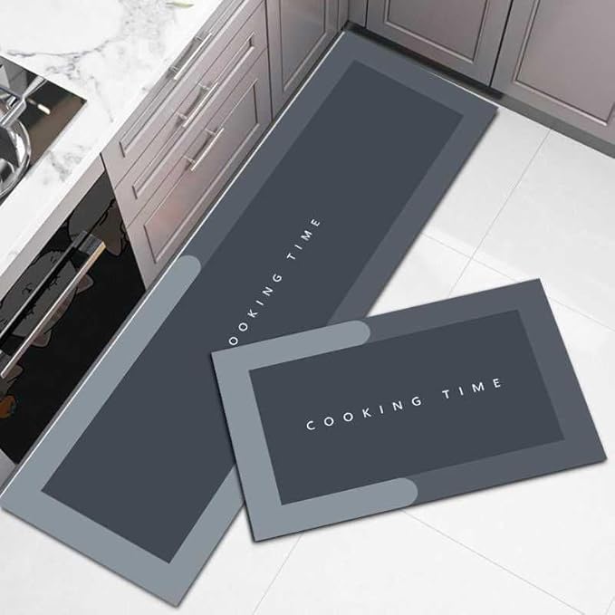 2 In 1 Kitchen Mat - Color: Grey