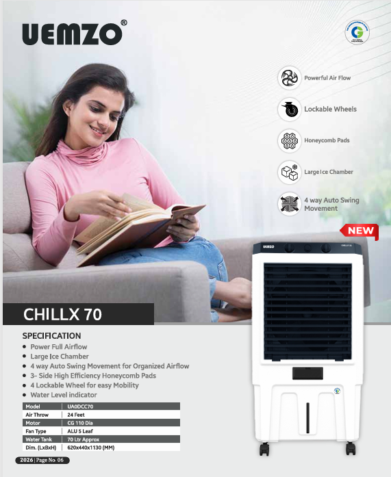 Uemzo Air Cooler Chillx 70
