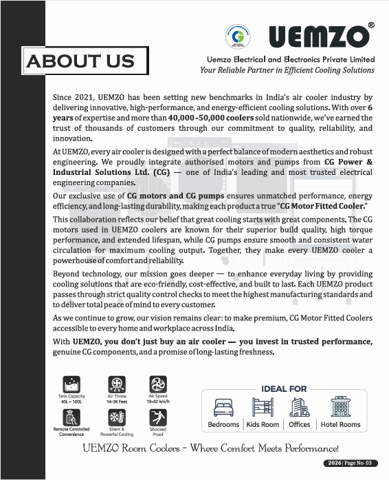 Uemzo Air Cooler Chillx 70