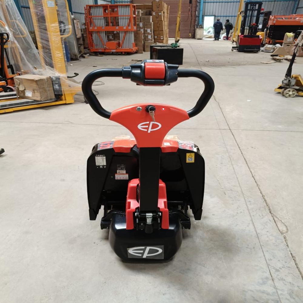 Battery Operated Pallet Truck - Walk Away - Color: Orange & Yellow
