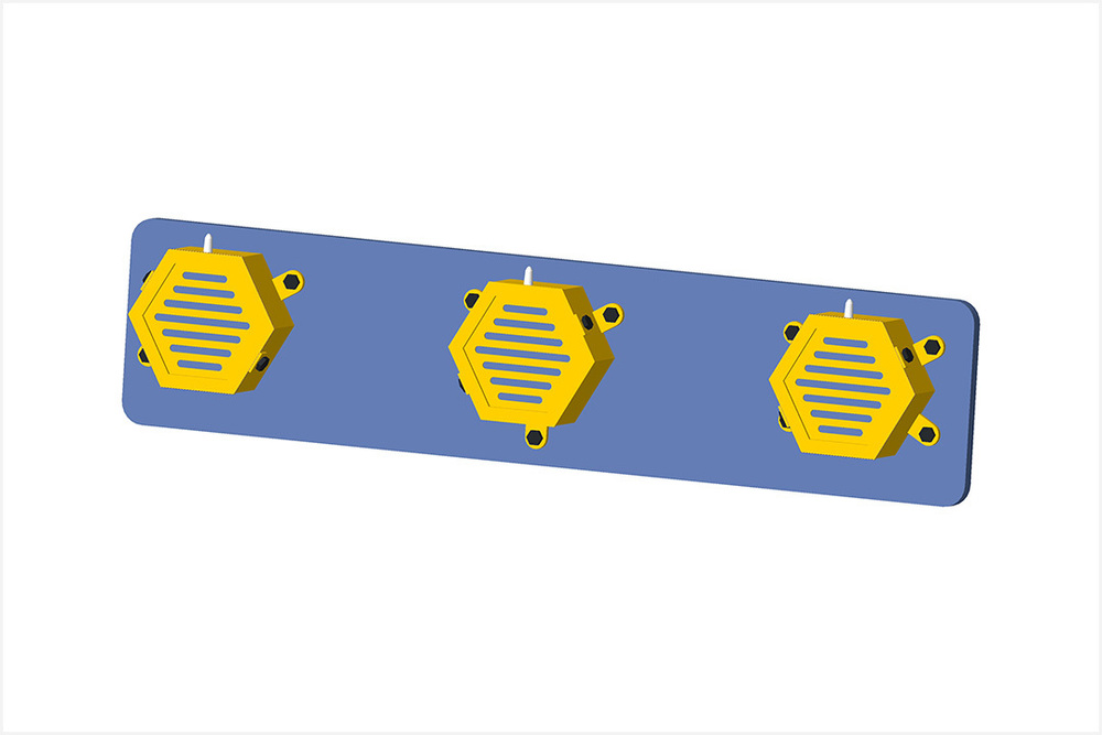 Flange Bearing Guard - Color: Yellow And Gray