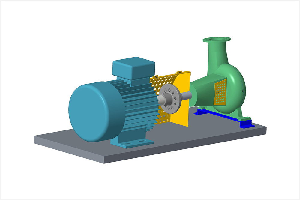 Industrial Coupling Guard - Color: Yellow