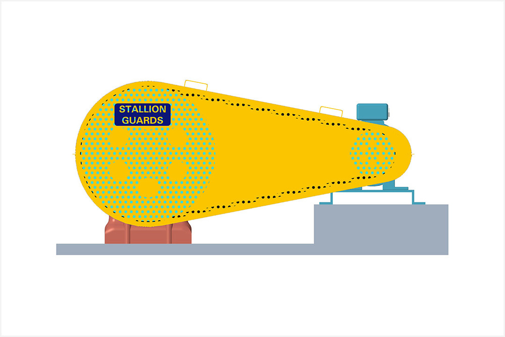 Belt Chain Or Gear Drive Guard - Color: Yellow