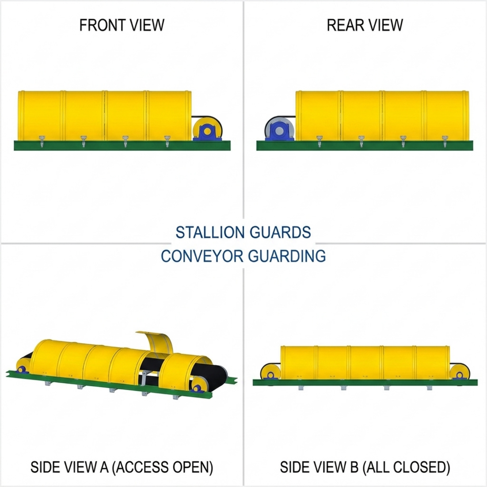 Conveyor Belt Canopy - Color: Yellow