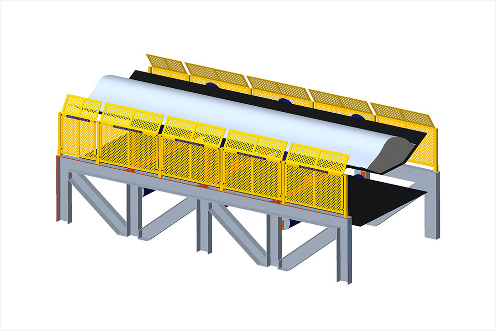 Conveyor Side Guard - Color: Yellow