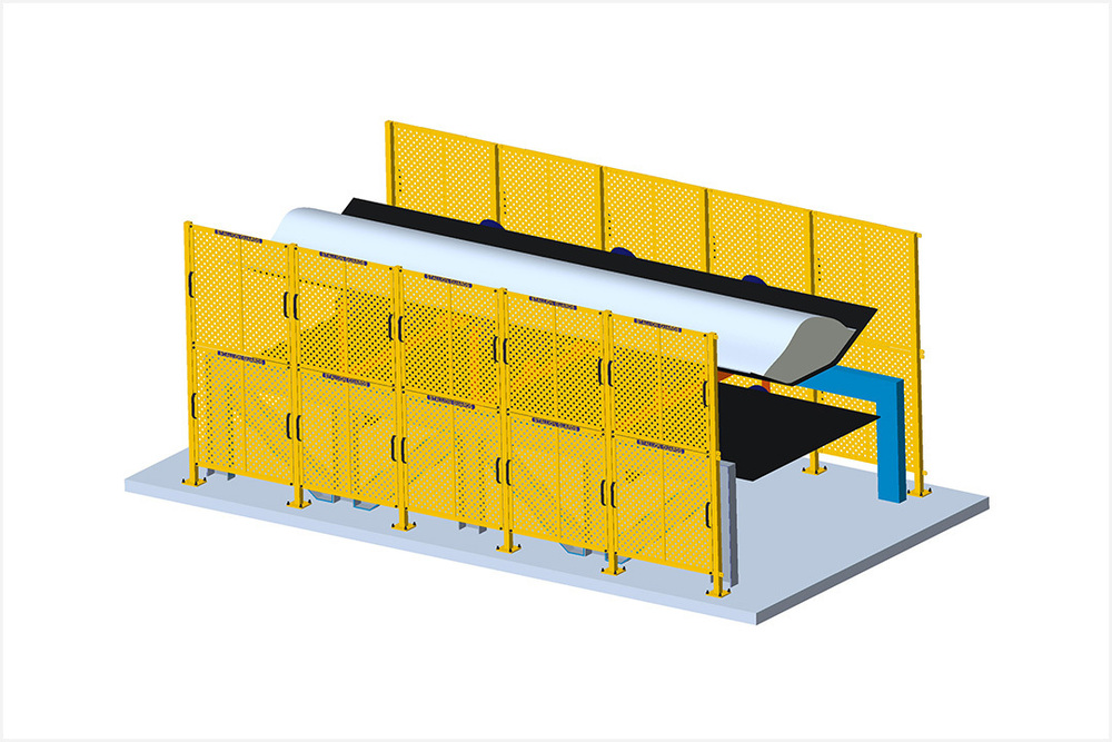 Conveyor Side Guard - Color: Yellow