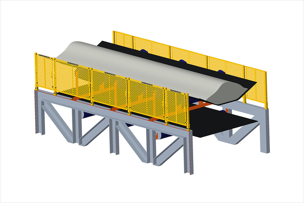 Conveyor Side Guard - Color: Yellow
