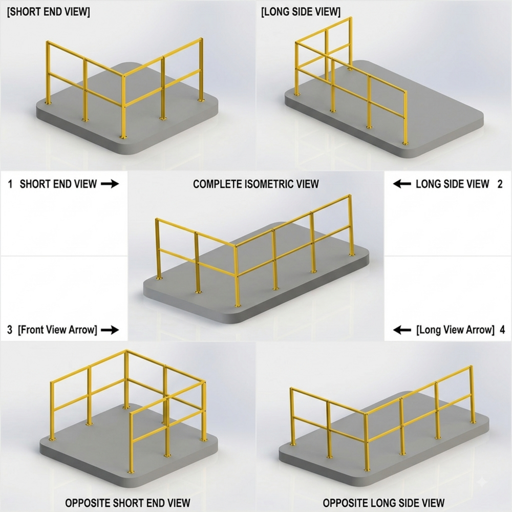 Modular Metal Handrail - Diameter: Na