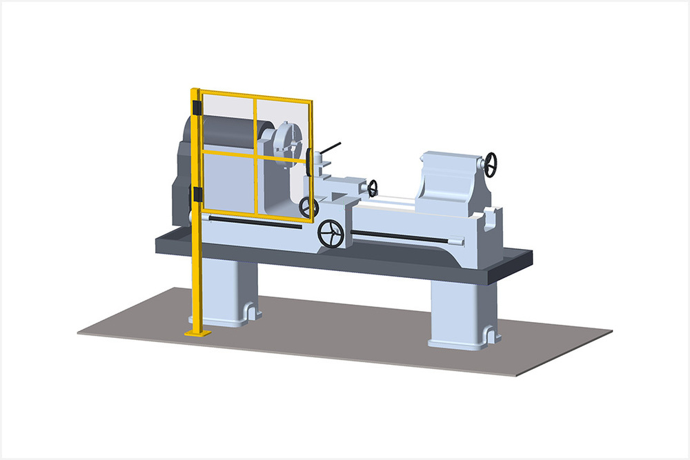 Lathe Machine Chuck Guard - Color: Yellow