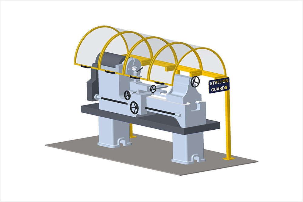 Lathe Machine Chuck Guard - Color: Yellow