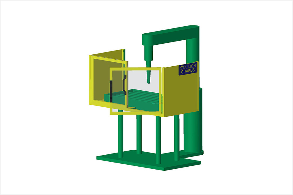 Milling Machine Guard - Color: Yellow