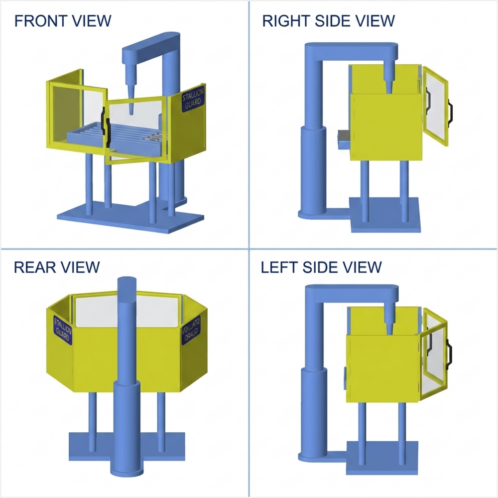 Drill Machine Guard - Color: Yellow