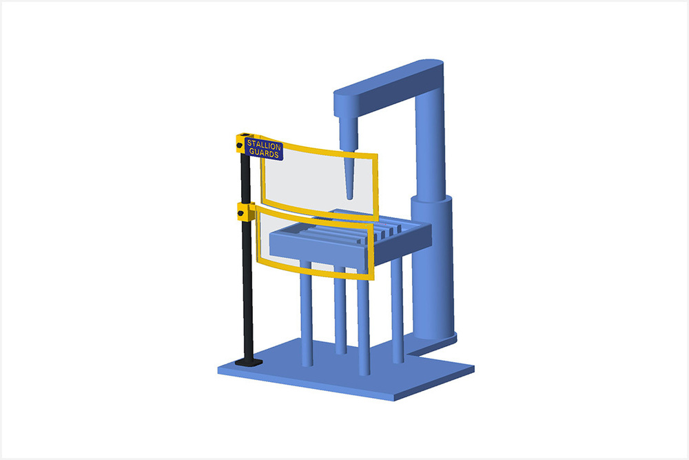 Drill Machine Guard - Color: Yellow