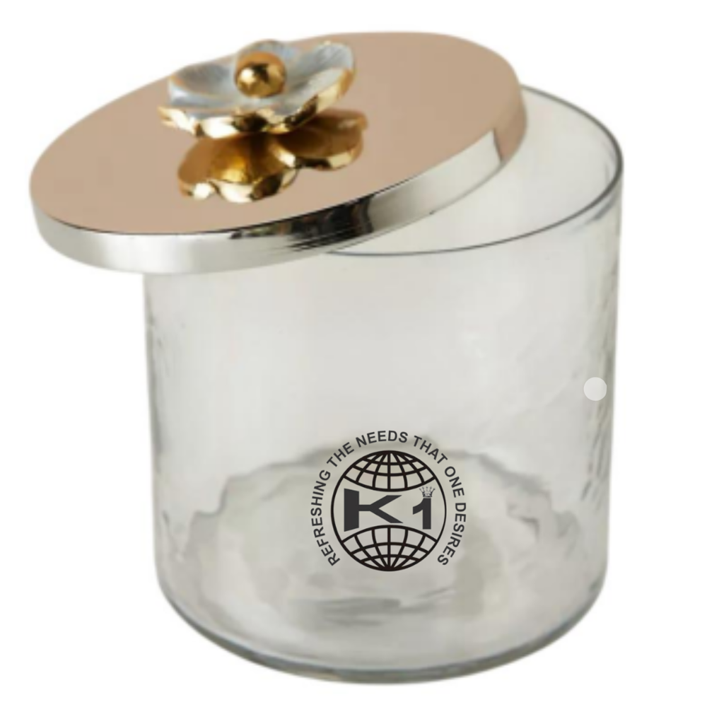 Golden Candle Holder - Shape: Round