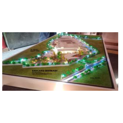 Factory 3D Model - Color: Green