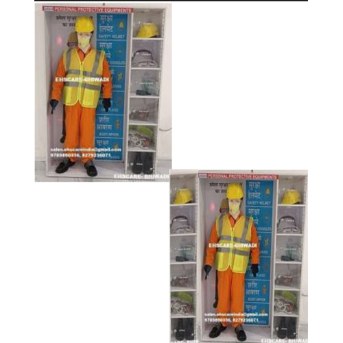 Ppe Display Cabinet - Color: Yellow