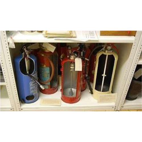 FIRE EXTINGUISHERS CUT SECTION WITH TABLE