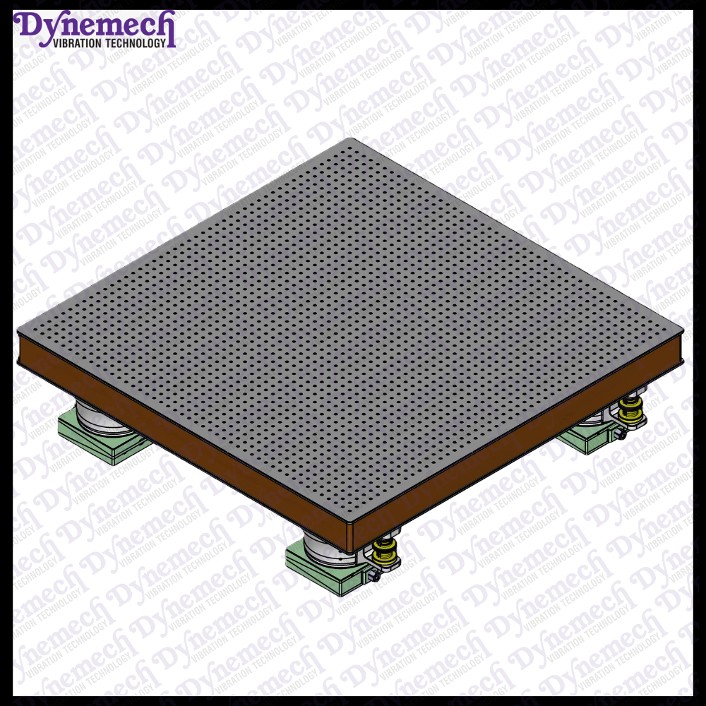 Dynemech Anti Vibration Platform on Auto Levelling Pneumatic Mounts with HoneyComb Breadboard Series: VIP-AM-HC-01