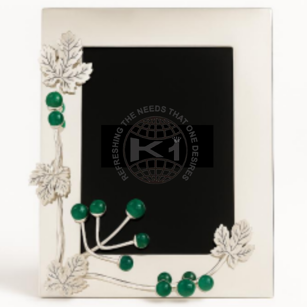 silver toned photo frame