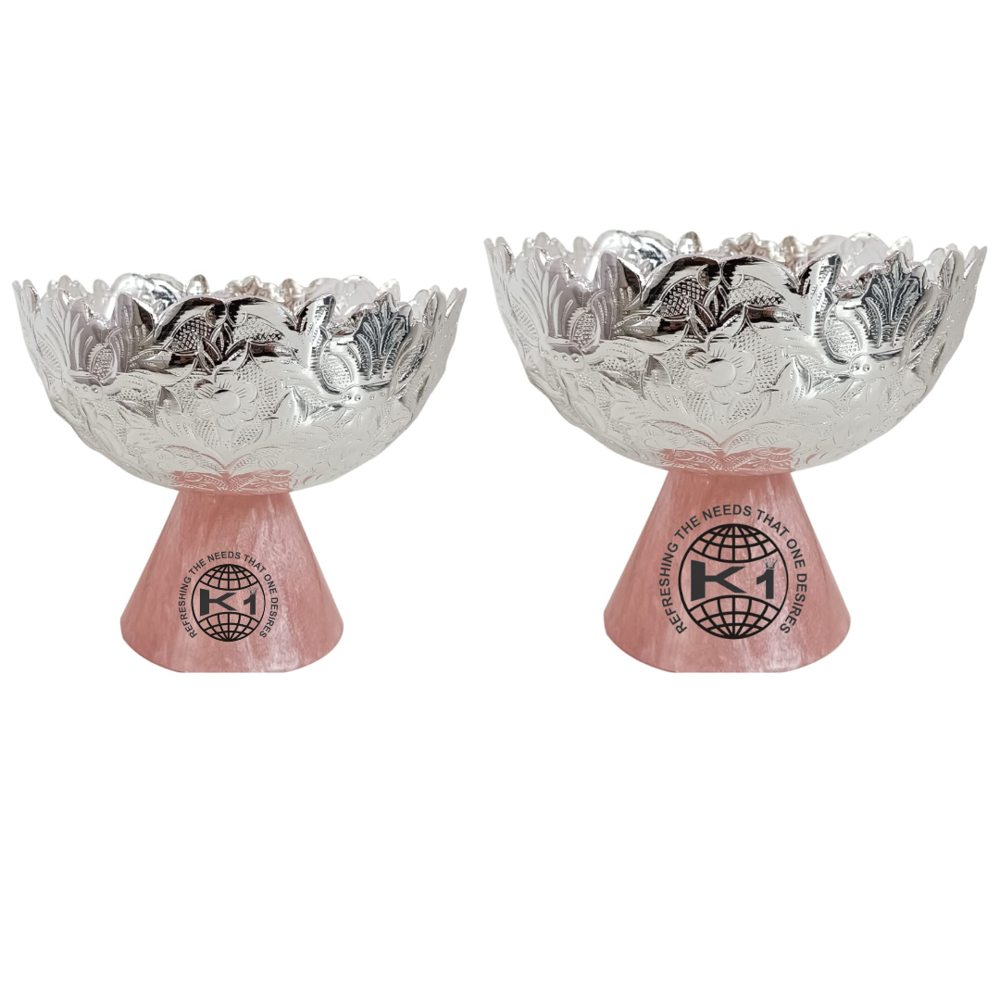 Flower Shaped Container - Color: Silver