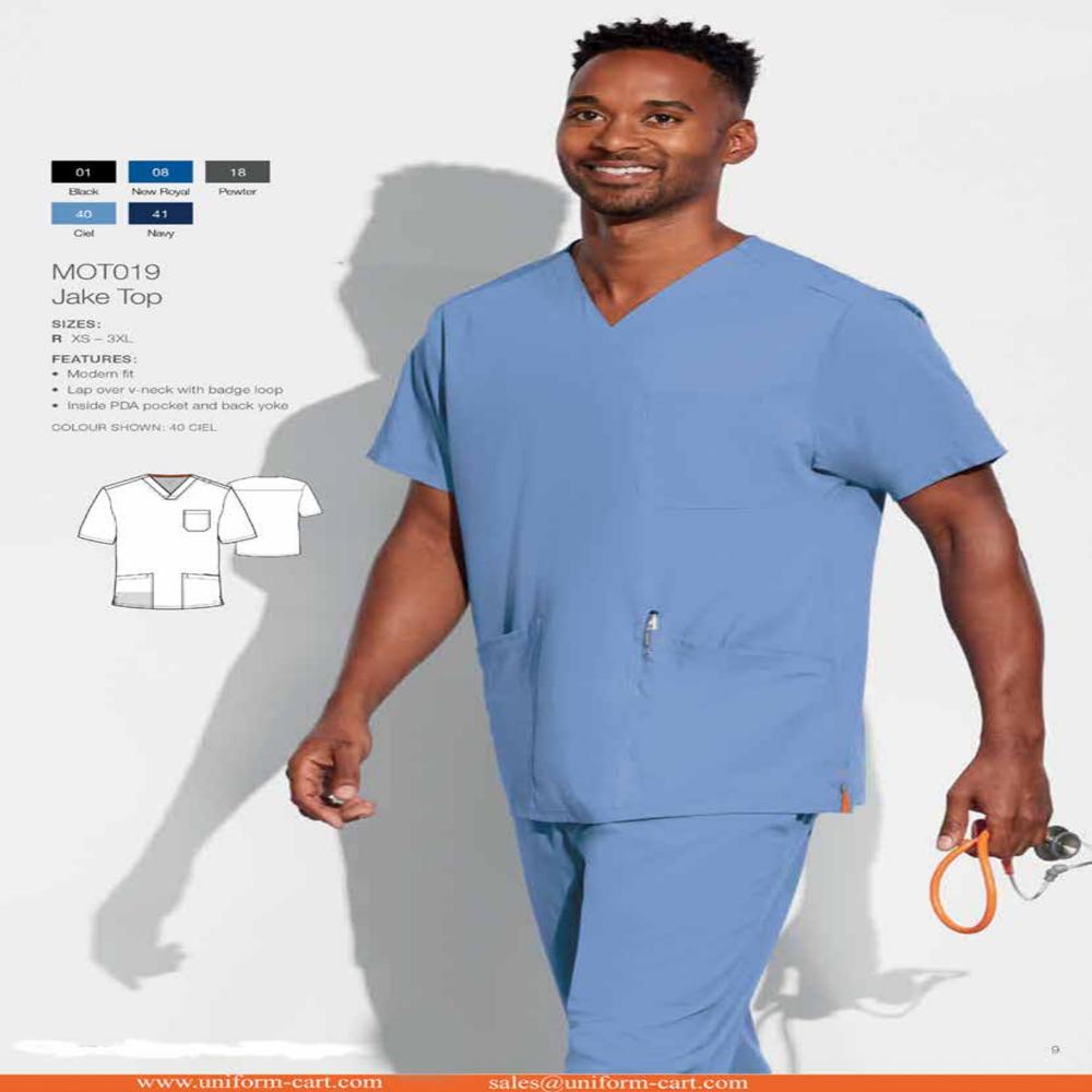 Male Scrub Suit Designer - DSDV - Olive Blue