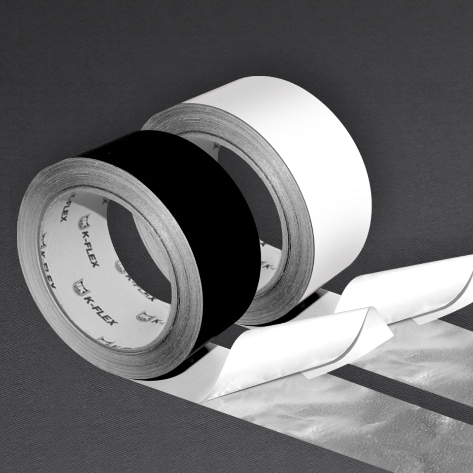 K-Flex Alu Black And White Cw Tape - Color: Silver