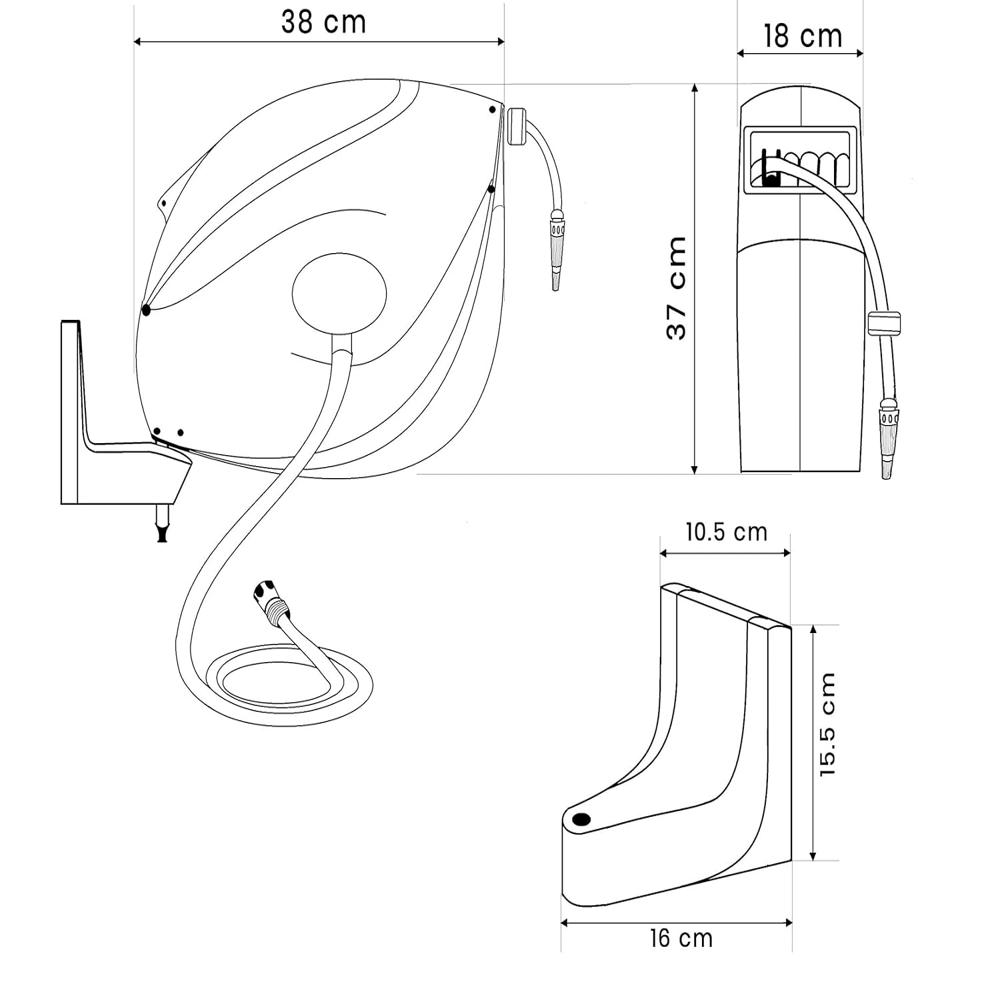 Auto water hose reel