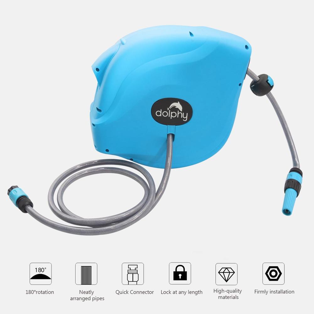 Auto Water Hose Reel - Color: Cyan
