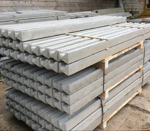 100 Mm Rcc Cement Fencing Poles - Color: Grey