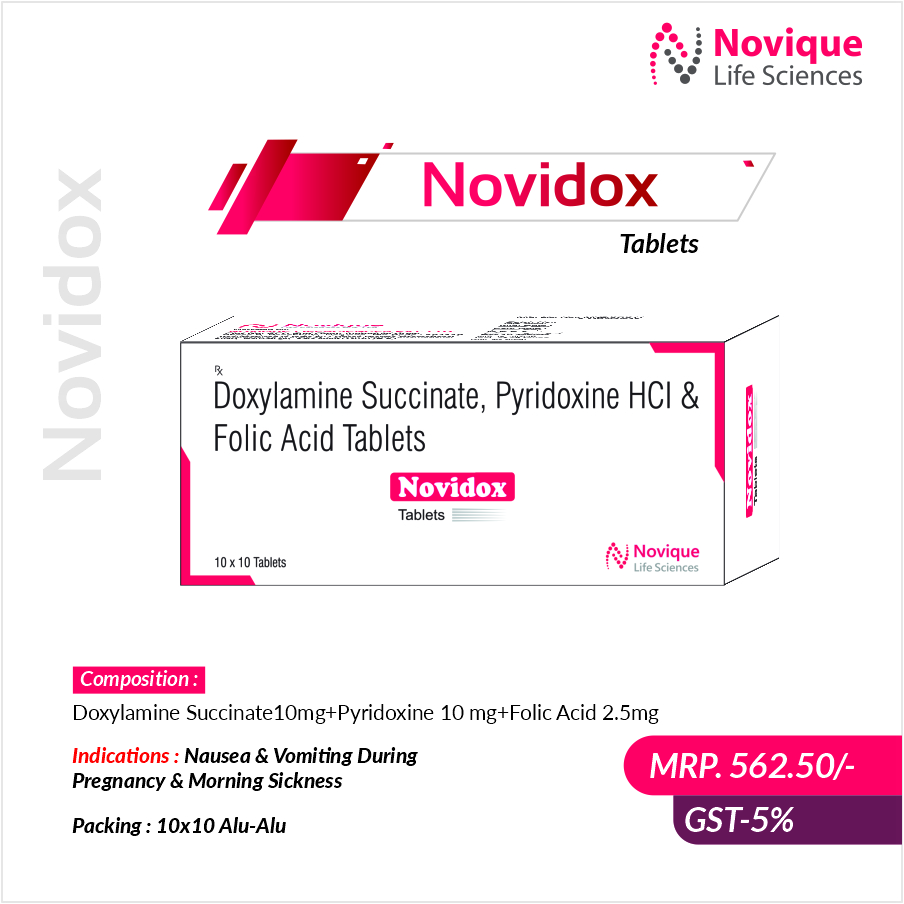 Doxylamine Succinate 10Mg + Pyridoxine 10Mg + Folic Acid 2.5 Mg