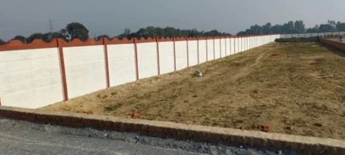 6 Feet Cement Open Plot Compound Wall - Color: White