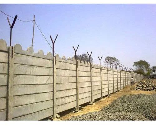45 Mm Cement Readymade Compound Wall - Color: Grey