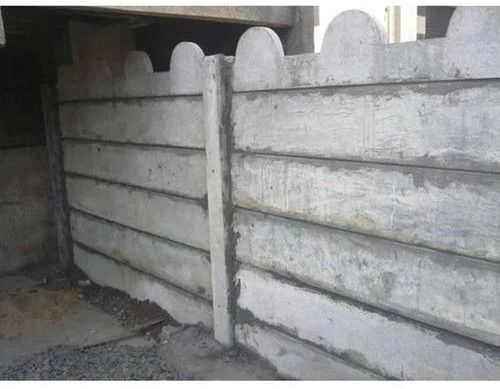 50 Mm Cement Readymade Compound Wall - Color: Grey