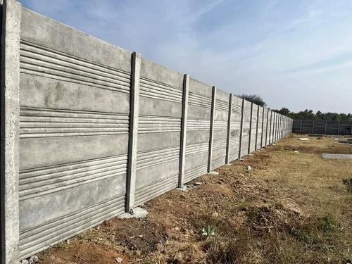 45 Mm Rcc Prestressed Boundary Wall - Color: Grey